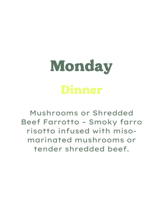 5 Day Dinner Plan